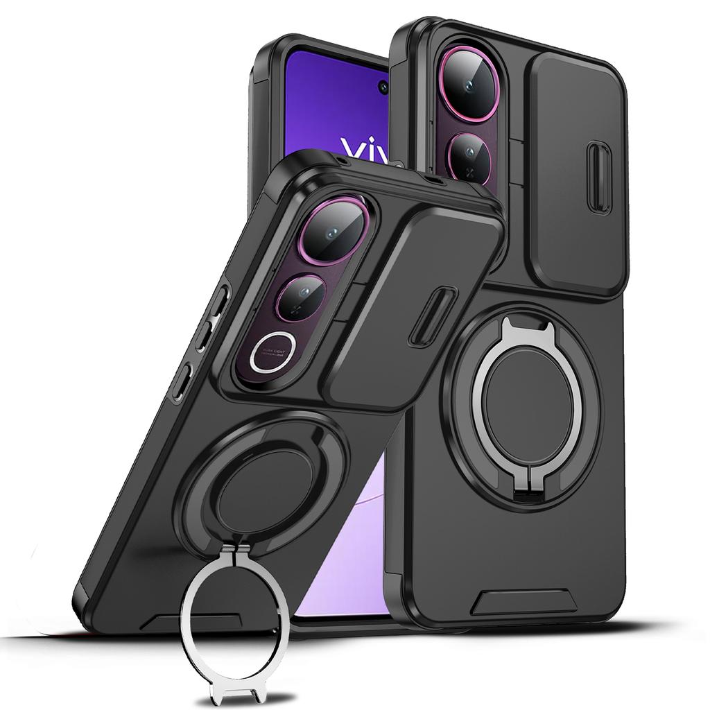 For Vivo V50 Lite Case Vivo V50 Lite Cover V50 Lite 4G Magnetic Ring Armor Slide Camera Lens Case Magsafe Wireless Charge Cover