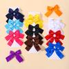 2Pcs Girl Cheer Up Bow Hairclips Delicate Ribbon Hairpins for Kids Hair Accessories 3.5inch Lovely Hair Pins Hairgripe