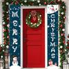 180x30cm Merry Christmas Couplet On Door Banners Party Decorative Porch Flag Oxford Cloth for Home Porch Outdoor Xmas Hanging Ornaments Supplies
