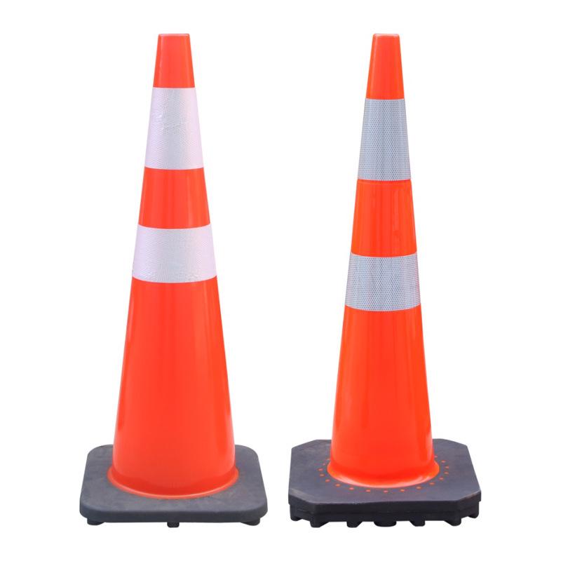 Reflective PVC "No Parking" Traffic Cone - Safety Roadblock & Ice Cream Bucket/Cup Design