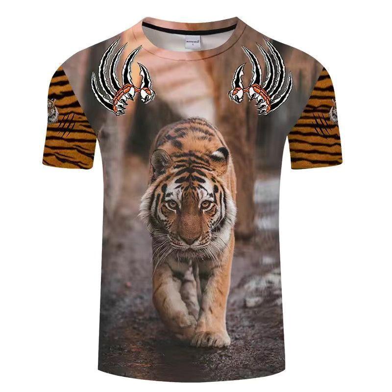 Sommer Herren T-Shirt mit rotem Wassertropfen 3D-Druck Modisch und locker Lässig Rundhals Kurzarmshirt T-Shirts Herren