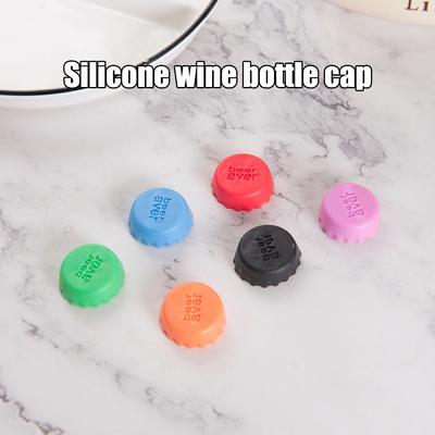 6 domácích silikonových zátěk na lahve vína, kulaté měkké gumové zátky na lahve piva, do kuchyně pro uchování čerstvosti, těsnící zátky proti protečení