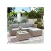 Polyethylene Rattan Leisure Sofa Set, Garden Furniture, Corner Sofa, Khaki