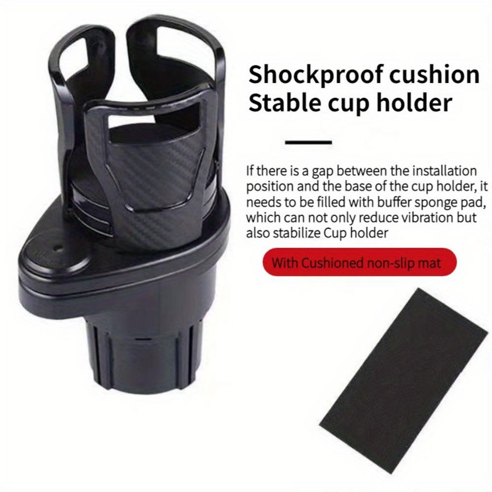 Expandér držáku na pohár do auta pro adaptér do auta Nastavitelný multifunkční držák na dva poháry s držákem na telefon Organizér na aromaterapii
