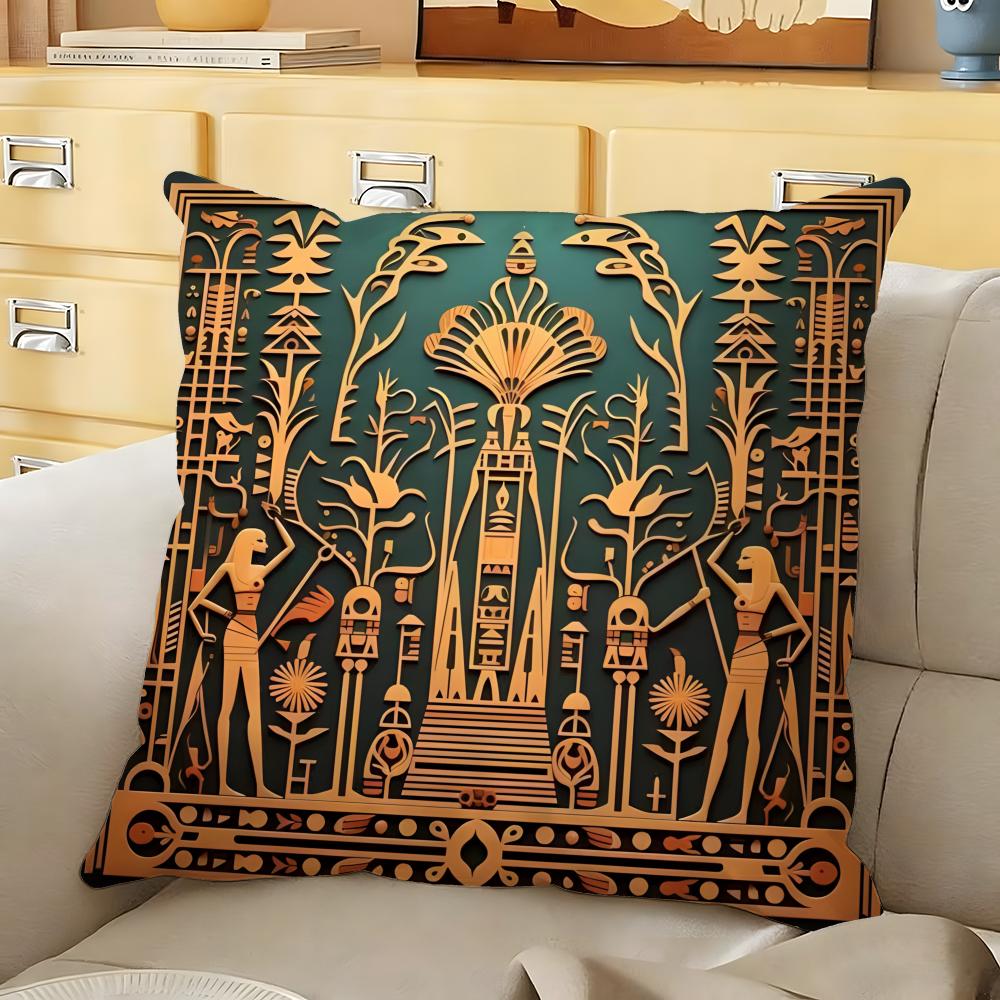 Mystery Greek Ancient Egyptian Cushion Cover Soft Durable Reversible Pillow Cover Home Car MultiScene Daily Comfort Pillowcase