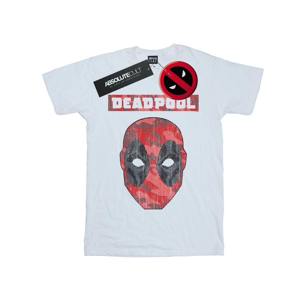 Marvel Womens/Ladies Deadpool Camo Head Cotton Boyfriend T-Shirt