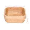 Square Wood Plate Wood Salad Plate Food Grade Safe Pastry Serving Dish  Fruit Display