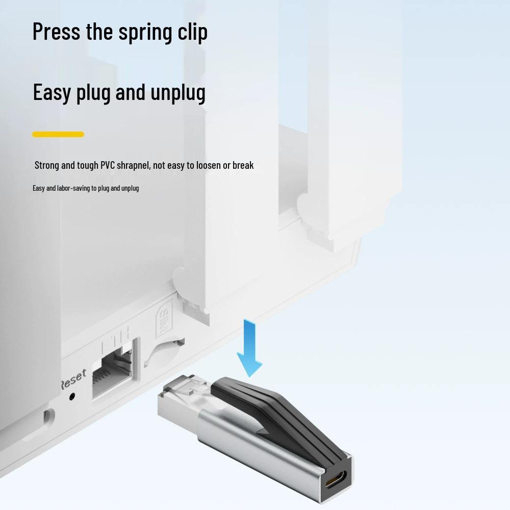 Type-C To RJ45 Gigabit Adapter - C Female To Ethernet Port Converter for Phones & Laptops