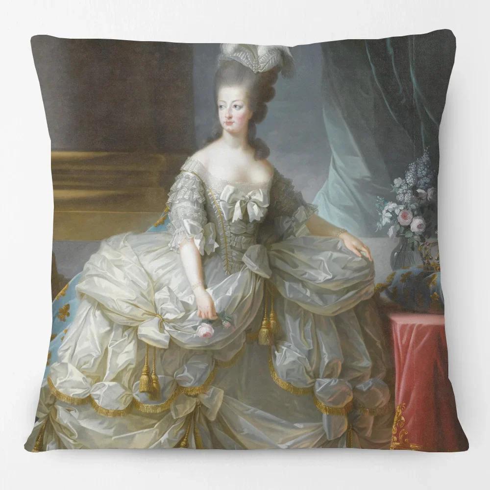 Nobles And Grand Ladies Cushion Covers European Oil Painting Woman Girls Decorative Pillow Case