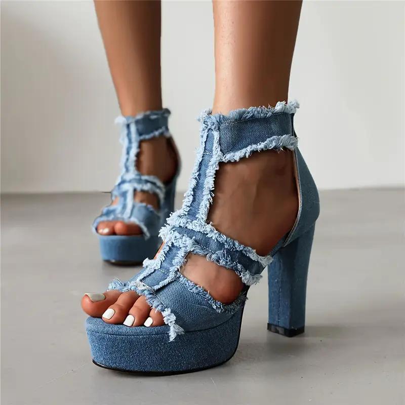 Fashion 2024 New Designer Outdoor Fashion Summer Sandals High Heel Platform Women Shoes Comfortable Peep Toe Sandals Shoes for Women
