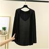 Women's Summer Hooded Long Sleeved Cardigan Oversized Top Shawl Thin Jacket