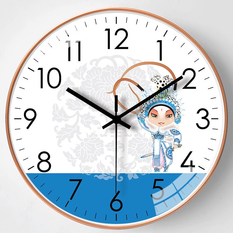 14-inch 35cm New Chinese Style Wall Clock Living Room Home Silent Wall Clock Bedroom Clock Hanging Table Quartz Clock
