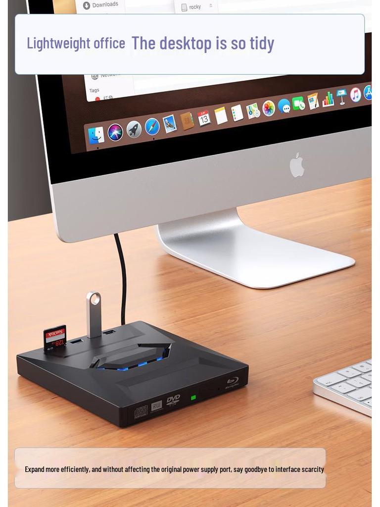 USB/TYPE 4-in-1 4K Blu-ray Combo Player and External Optical Drive