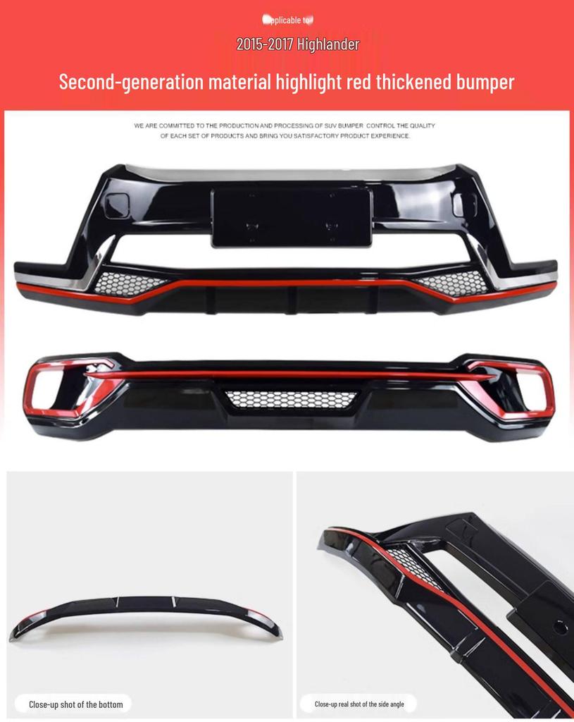 Front and Rear Bumper Kit for Toyota Highlander (2015-2022)