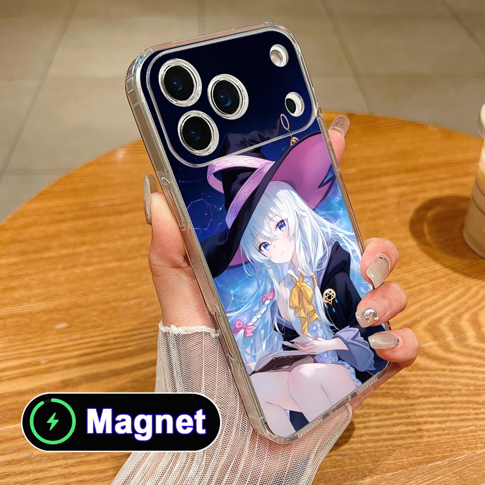 

Wandering Witch Elaina Clear TPU Magsafe Mobile Phone Case for iPhone 17 16 15 14 13 12 11 Air Pro Max Plus Mini Colorful Cover iPhone 11 Pro Max