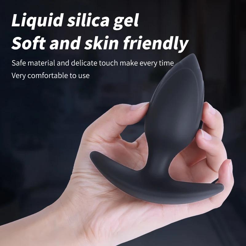 Magnetischer Saugnapf Aufblasbarer Analplug mit Eingebauten Stahlkugeln Große Dildos Vaginaler Dehner Männer Hintern Dehner Paar Sexspielzeug