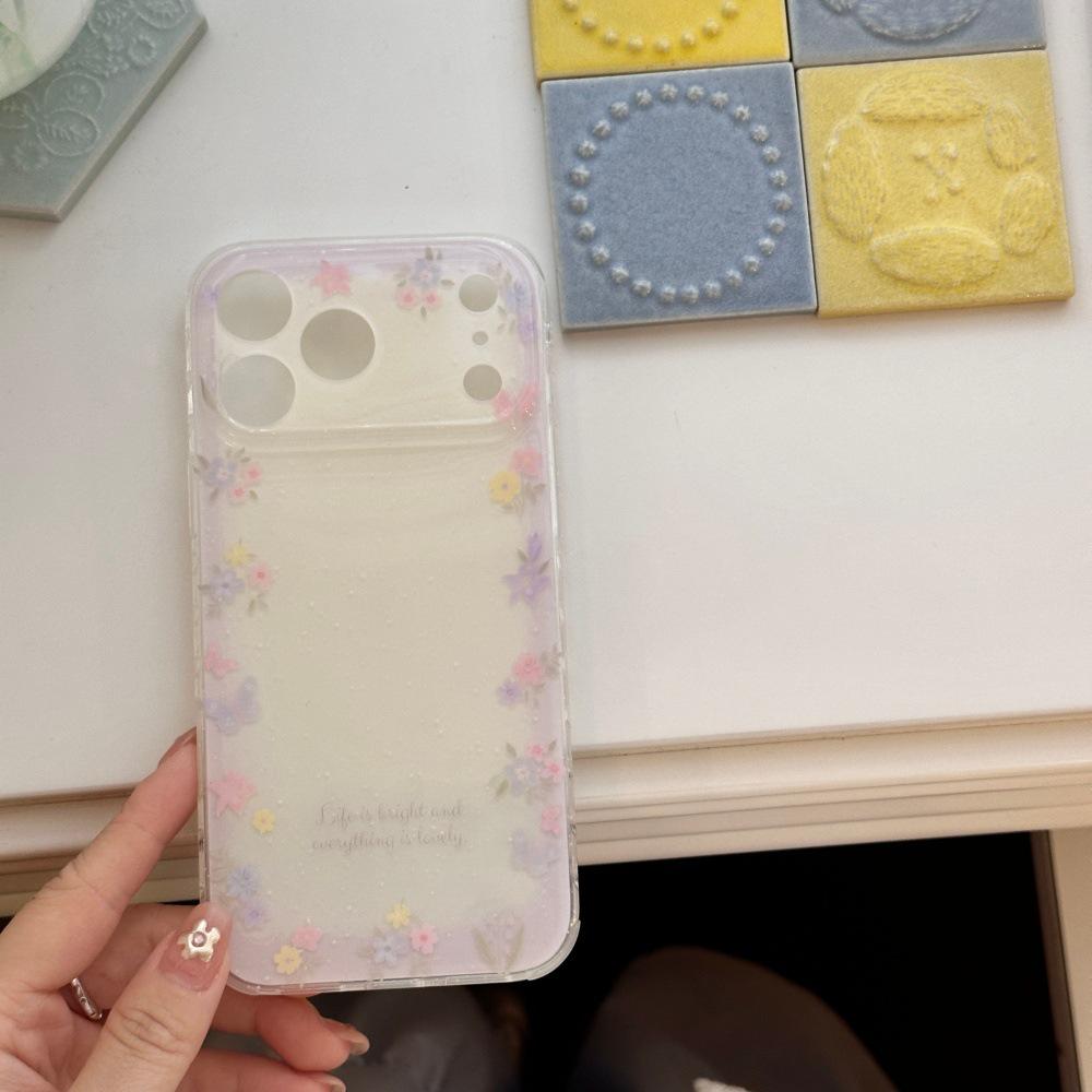 

Aesthetic Floral Border Case for iPhone 17 Pro Max, 16, 15, 14P - Girly Design iPhone 17 Pro Max