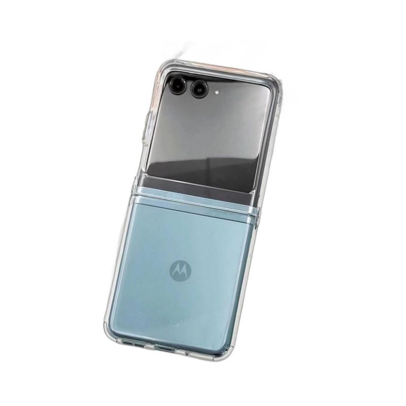 Kompatibel mit Motorola Razr 50 Ultra: Faltbare transparente Silikon-Schutzhülle