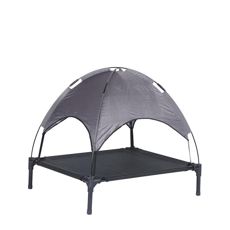 Pet Camping Bed with Sunshade - High Load-Bearing, Elevated, Foldable Tent Bed for Dogs