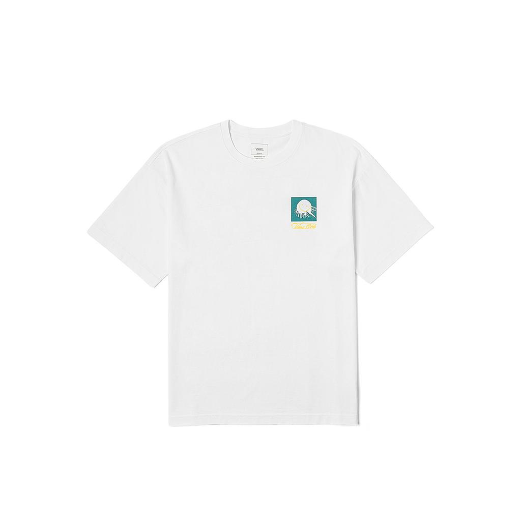 Vans Comfortable Soft Letter Smiley Sun Fun Print Short Sleeve T-Shirt Unisex Tops White VN000NN2WHT