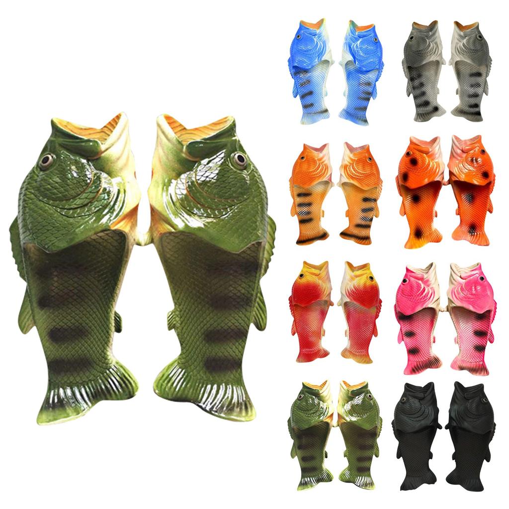 Funny Slippers Man Footwear Family Shoes Parent-child Sandals Plus Size 24-46 Summer Beach Shoes Boys Unisex Fish Slippers