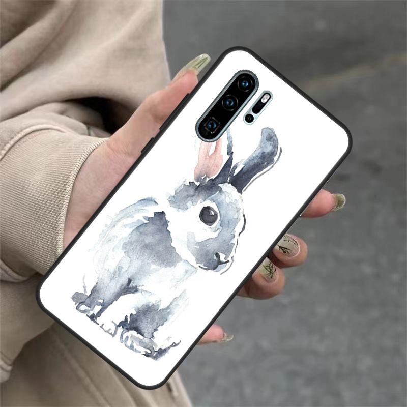 Cute Bunny Rabbit Case For Huawei Nova 3i 7i 8i 11i Y60 Y70 Y90 Y61 Y91 10 9 SE 11 Pro P20 P40 P30 Lite Cover