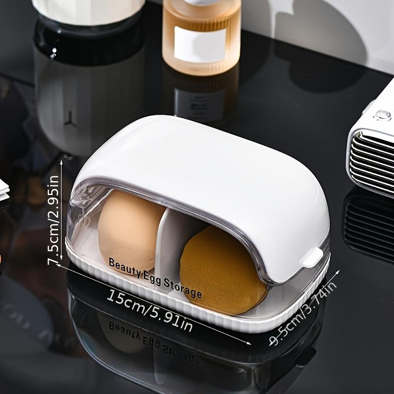 1PC Empty Transparent Puffs Drying Box Storage Case Portable Sponge Stand Cosmetic Rack Makeup Puff Holder