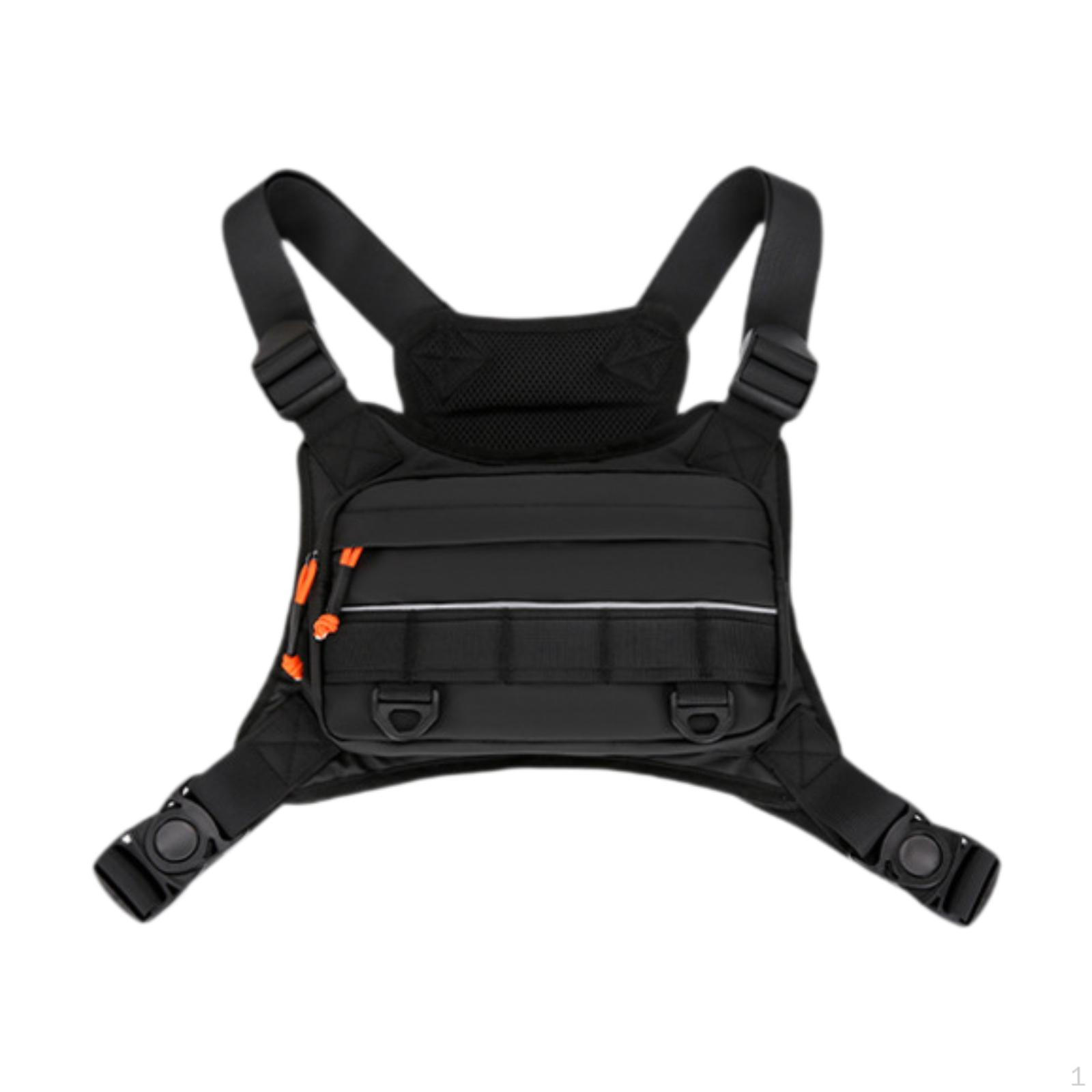 

Нагрудная сумка для мужчин жилет для пеших походов, велоспорта, скалолазания чёрный