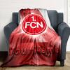 Name Custom 1.FC Nürnberg Logo Print Flannel Blanket High Quality Warm Comfortable Cover for All Seasons Perfect for Gifts Home Decor