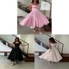 Summer Elegant Dress For Women With Polyester Fabric And A Line Silhouette For Office And Casual Wear