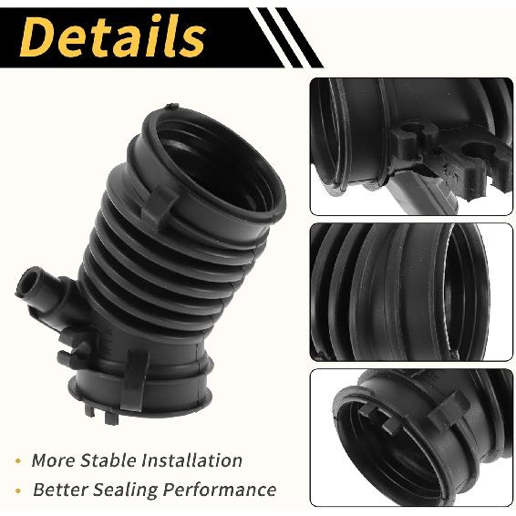 1 Pc Car Intake Hose Compatible for Honda Civic 1.8L 2012-2015, Air Filter Intake Hose Black No.17225R1AA01