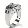 Men's Trendy Fashionable Copper Ring Cool and Creative Simulation Lighter Design  Ring