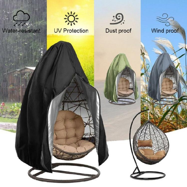 All Weathers Outdoor Hanging Swing Chair Cover 115x190CM Waterproof Eggs Chair Protective Cover for Garden Furniture