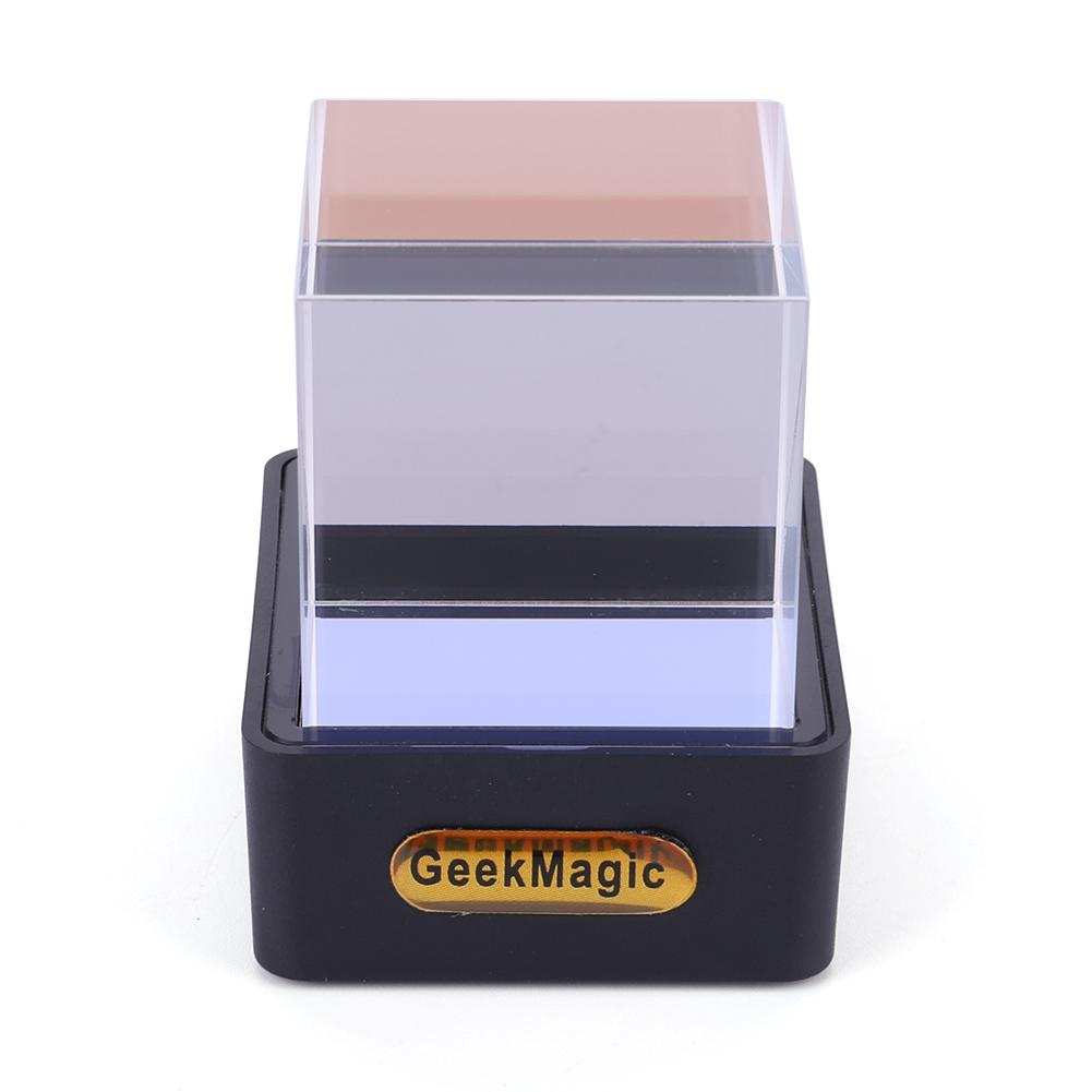 GeekMagic GIFTV Crystal Cube Holographic Mini Electric Digital Clock Desktop Smart Weather Station DIY Animations Photo Display