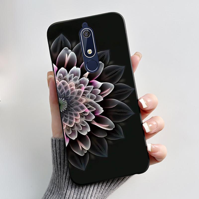Casing For Nokia 5.1 6.1 Aesthetic Luxury Cute Cool Boys Girls Soft silicone Phone Case Back Cover Black Matte Protective Shell