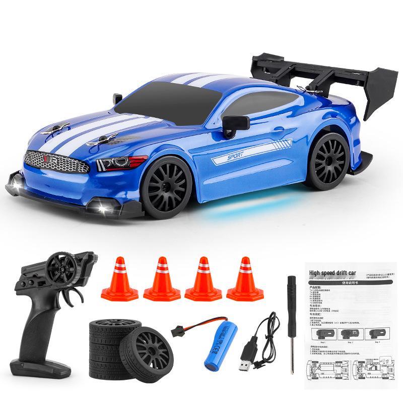 

Високошвидкісна 2.4G RC Дрифт-машина: Іграшка 4WD GTR зі світлом для дітей 2 batteries