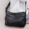 Leather messenger bag Large capacity multi-layer practical and simple new commuter shoulder messenger bag