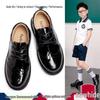 Scarpe nere in pelle da ragazzo - Suola morbida, Stile britannico, Antiscivolo, Perfette per la primavera e l'autunno
