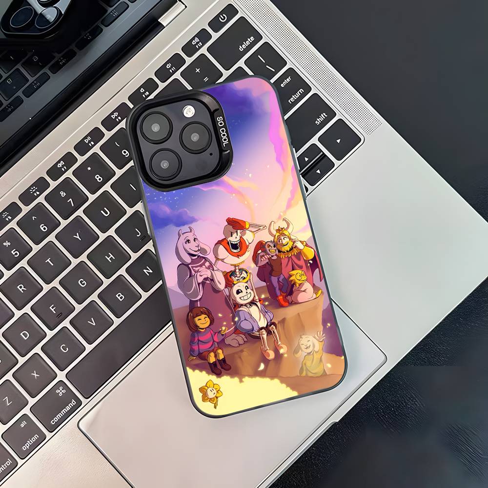 

Game U-Undertale-es Phone Case For iPhone 17,16,15,14,13,12,11,Pro,Max,Plus,Black Matte Shockproof Cover iPhone15Plus