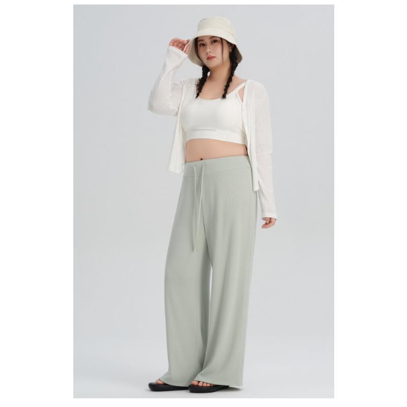 Women S Loose Plus Size Yoga Pants Comfortable Slim Wide Leg Drawstring Workout Pants