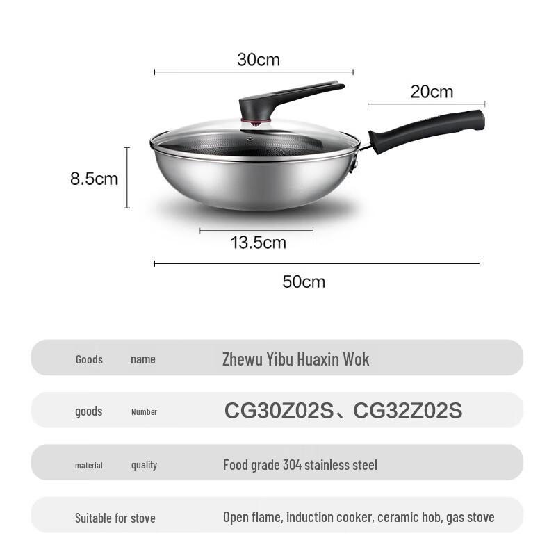 Midea 30cm Honeycomb Non-Stick Stainless Steel Frying Pan
