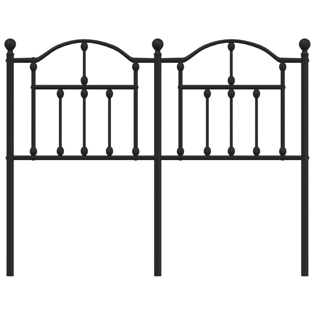 Replacement Headboard Metal Black 120 Cm