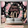 Party Backdrop Birthday Pink 40Th Photo Booth Background Wall Decor