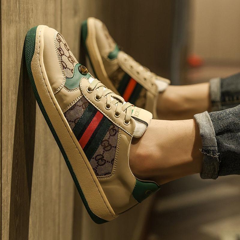 Retro old dirty shoes men's spring and summer trend versatile casual board shoes men's breathable deodorant men's shoes