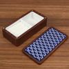 HeMu Magnetic Closure Embroidered Wooden Jewelry Box, Portable Mini Organizer for Rings, Earrings, Necklaces and Bracelets