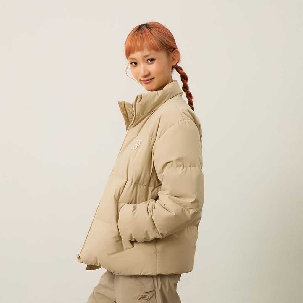 New MLB Boston Red Sox Basic Collection FW24 Down Jacket Unisex Sandy Brown 3ADJB1046-43SAS