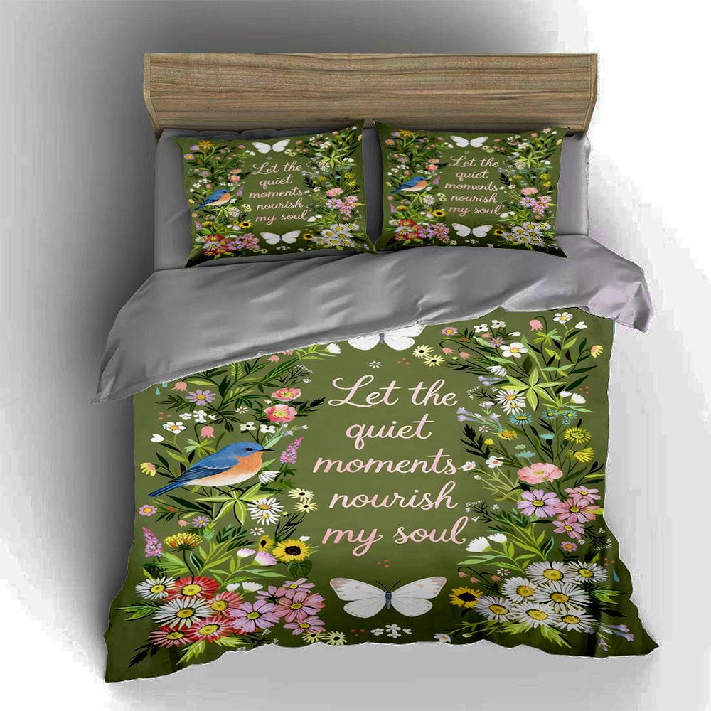 Floral, butterfly, serene. Bedding Duvet cover sets Duvet covers Pillowcases gifts (1 * Duvet Cover 2 * Pillowcases, without duvet insert)
