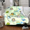 1pc Parakeet Pattern Print Blanket   Lightweight Flannel Throw Blanket For Sofa, Bed, Living Room, Office, Outdoor Travel, Camping