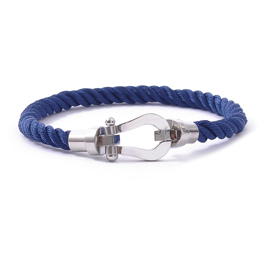European and American Stainless Steel Nylon Rope Hand Rope Men and Women Couple Casual Trendy Color