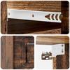 Wall Mounted Nightstand Reclaimed Wood Look 34.5 x 33 x 20 cm